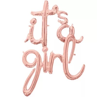 Amscan Anagram - It's A Girl Foil Balloon 27x20, Girl 29x30 - 2 Pcs