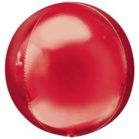 Amscan Orbz Foil Balloons - Red - 7" - 3 Pcs