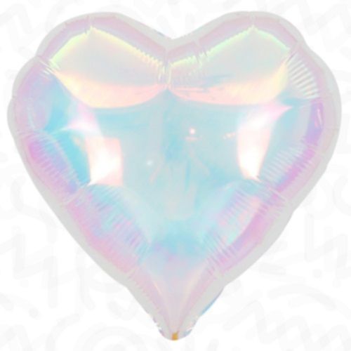 Deco - Heart 18'' Iridescent 2ct