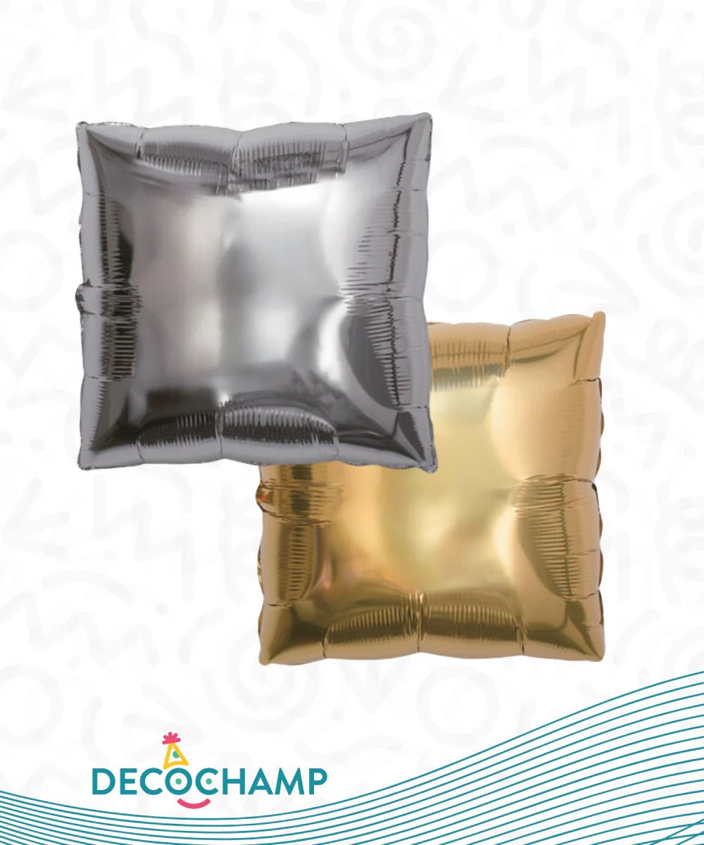 DecoSquare 24'' Silver & Luxurious Gold