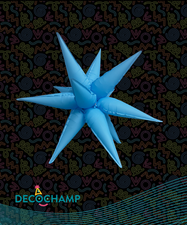 Decochamp Starburst Neon Blue 40 1ct