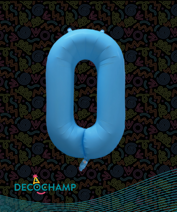 Decochamp Neon Blue 34'' Number 0
