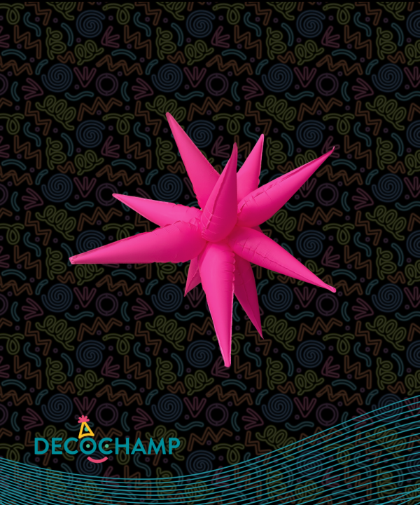 Decochamp Starburst Neon Pink 26'' 1ct