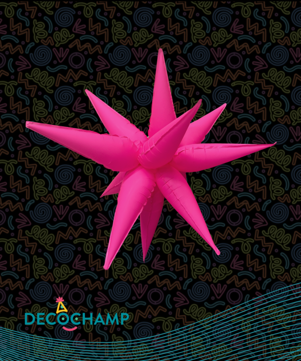Decochamp Starburst Neon Pink 40'' 1ct
