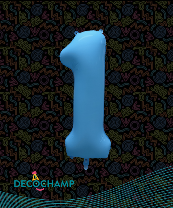 Decochamp Neon Blue 34'' Number 1