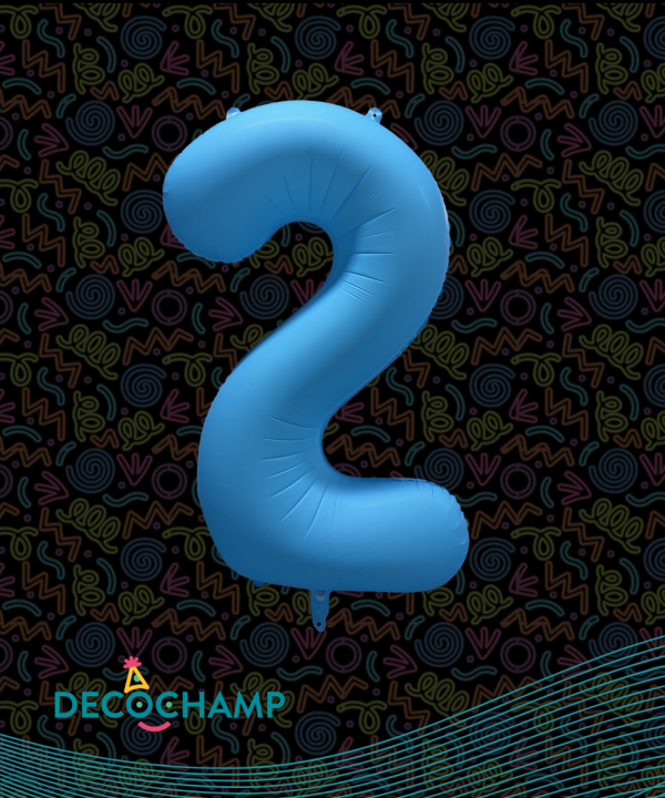 Decochamp Neon Blue 34'' Number 2