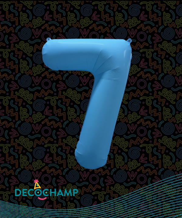 Decochamp Neon Blue 34'' Number 7