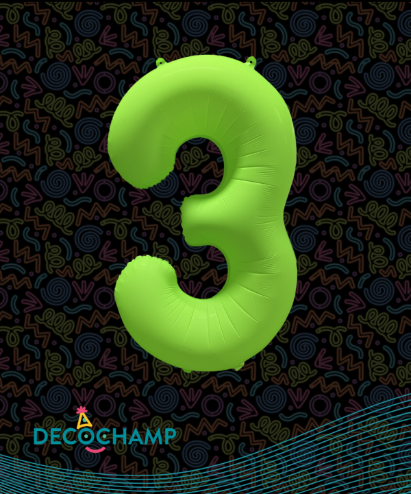 Decochamp Neon Green 34'' Number 3