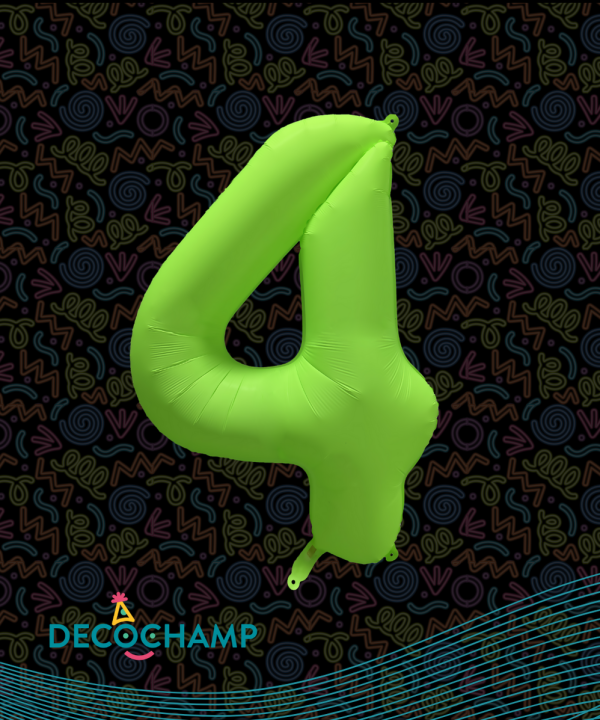 Decochamp Neon Green 34'' Number 4