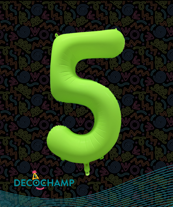 Decochamp Neon Green 34'' Number 5