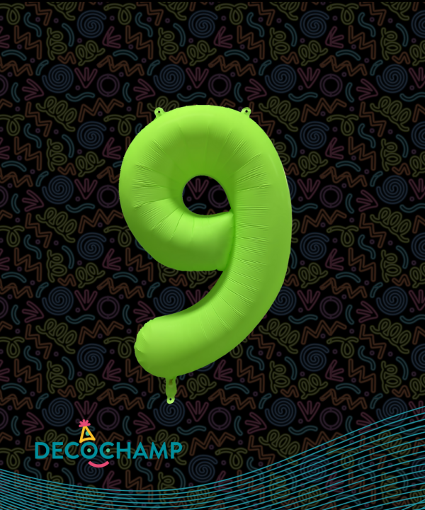 Decochamp Neon Green 34'' Number 9