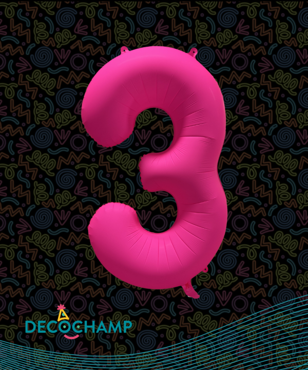 Decochamp Neon Pink 34'' Number 3