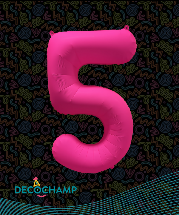 Decochamp Neon Pink 34'' Number 5