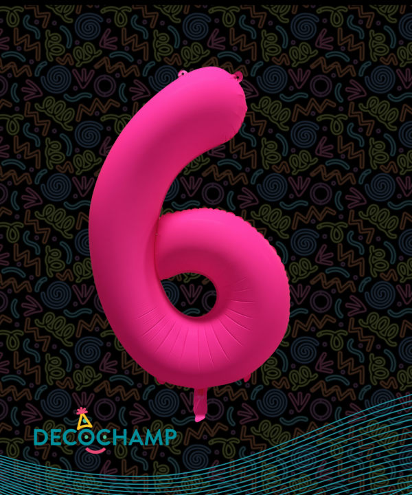 Decochamp Neon Pink 34'' Number 6