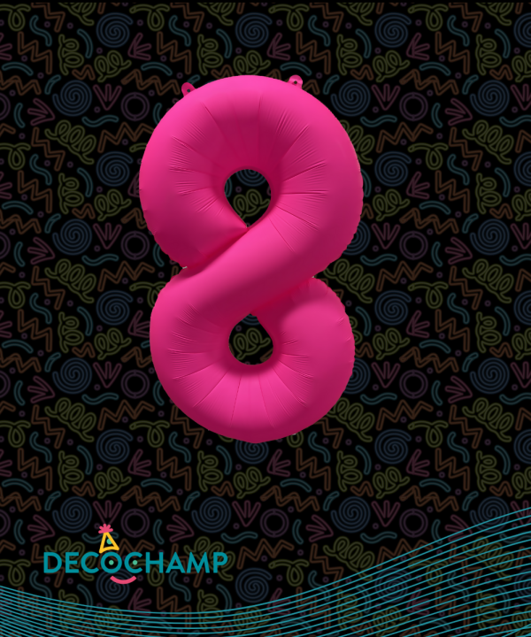 Decochamp Neon Pink 34'' Number 8