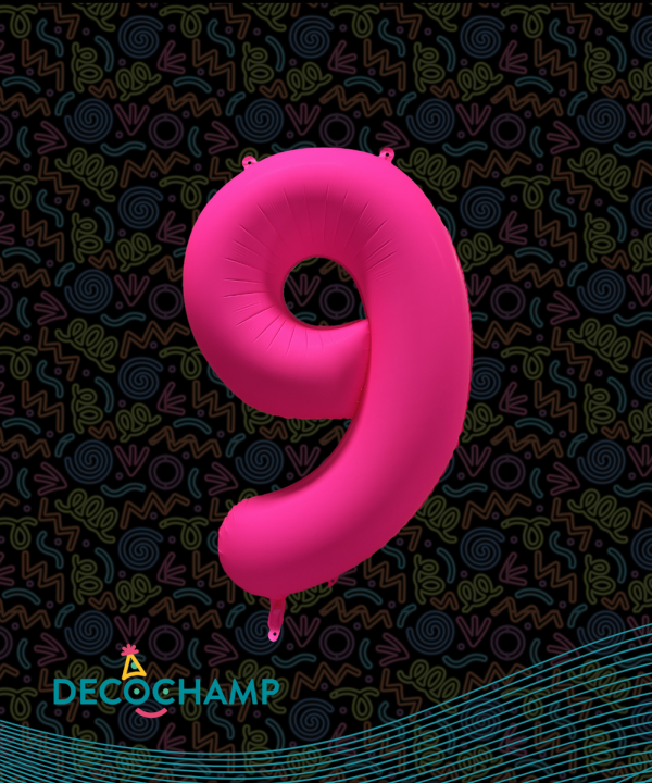 Decochamp Neon Pink 34'' Number 9