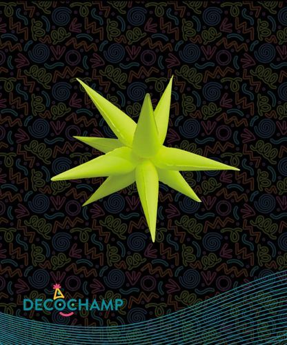 Decochamp Starburst Neon Yellow 40'' 1ct