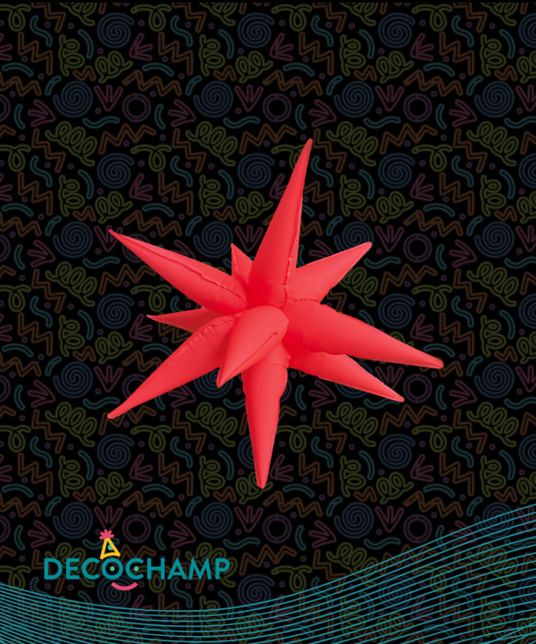 Decochamp Starburst Neon Red 26'' 1ct