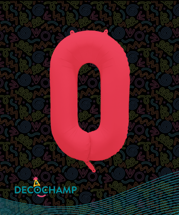Decochamp Neon Red 34'' Number 0