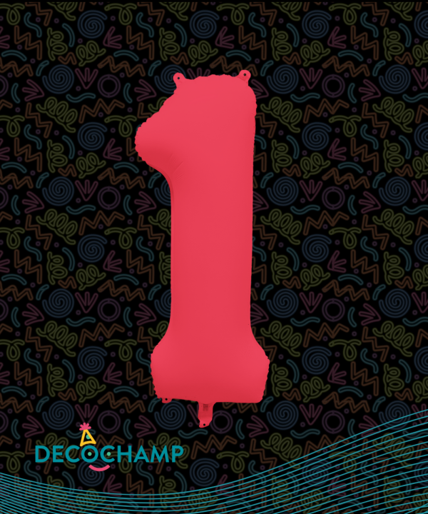 Decochamp Neon Red 34'' Number 1