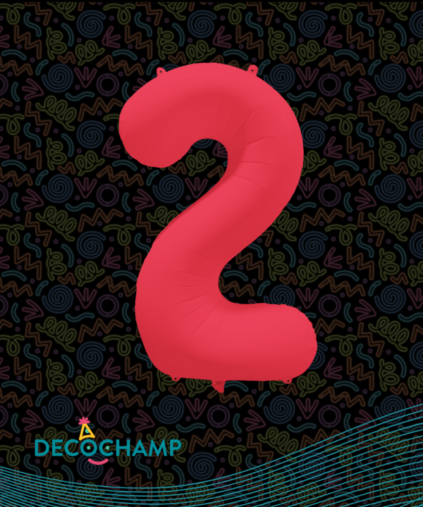 Decochamp Neon Red 34'' Number 2