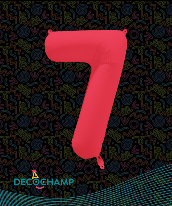 Decochamp Neon Red 34'' Number 7