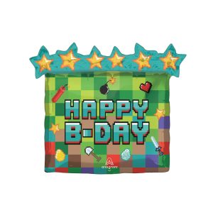 25'' Happy Birthday Pixel Foil
