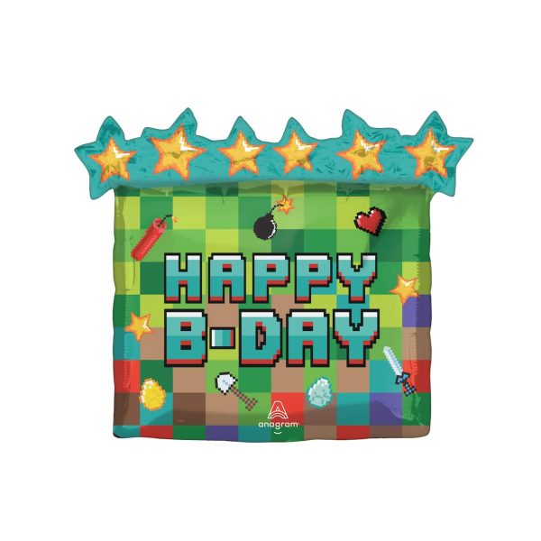 25'' Happy Birthday Pixel Foil