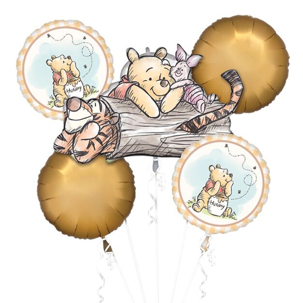 Anagram Winnie the Pooh Balloon Bouquet 5ct
