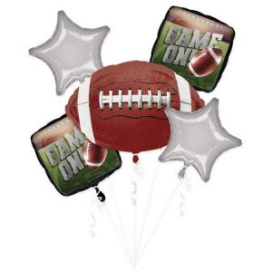 Anagram Go Fight Win Football Foil Balloon Bouquet 5ct