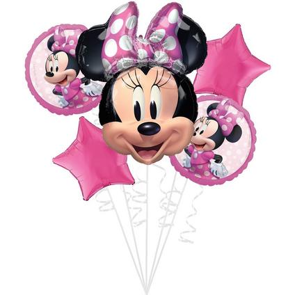 863814 Minnie Mouse Forever Foil Balloon Bouquet 5ct