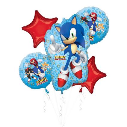 940471 Sonic The Edgehog 2 Foil Balloon Bouquet 5ct