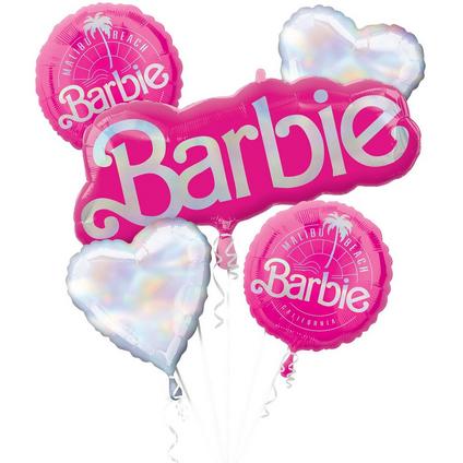 969508 Barbie Foil Balloon Bouquet 5ct
