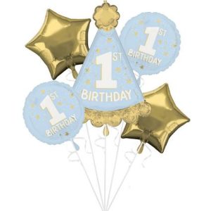 Anagram Little Mister One-derful 1st Birthday Foil Balloon Bouquet 5ct