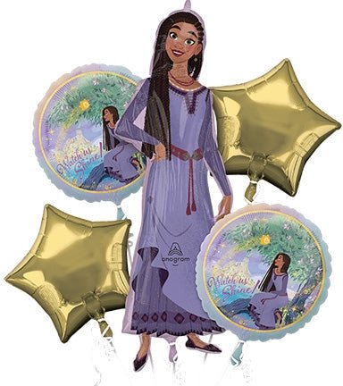 balloon-bouquet-wish-watch-us-shine-6829795 Wish Foil Balloon Bouquet 5ct