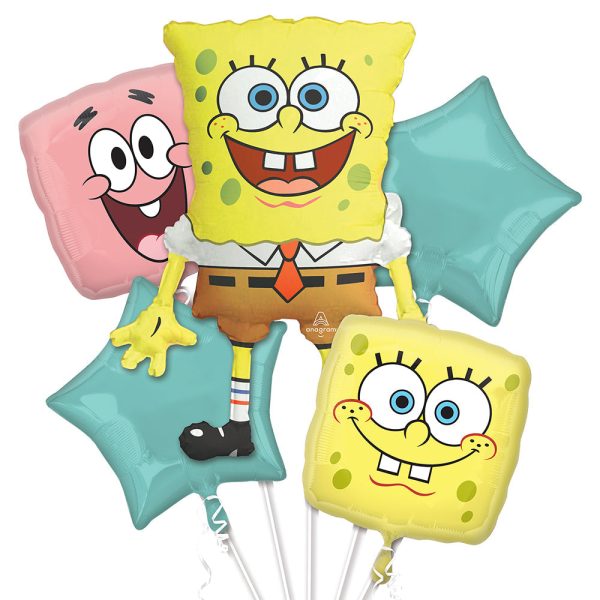 spongebob-squarepants-foil-balloon-instaballoons@2x Spongebob Squarepants Foil Balloon Bouquet 5ct