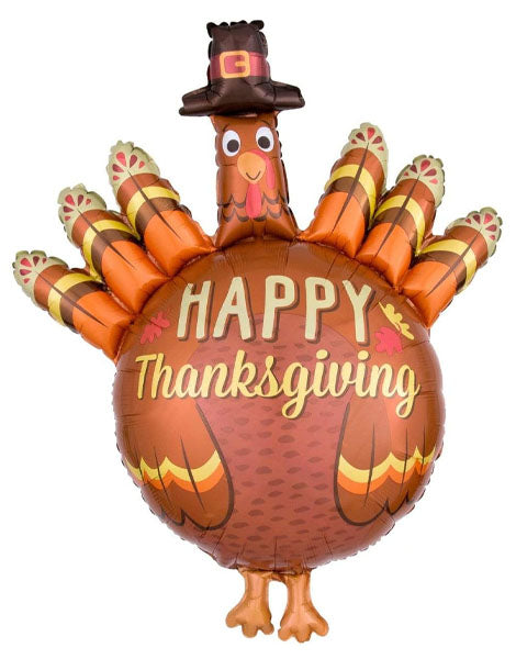 AN-3386401 38'' Thanksgiving Pilgrim Turkey Balloon