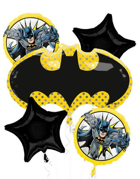Batman Bouquet Balloons 5pc