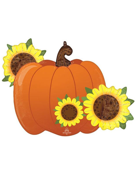 31'' Welcome Fall Pumpkin Sunflowers Balloon