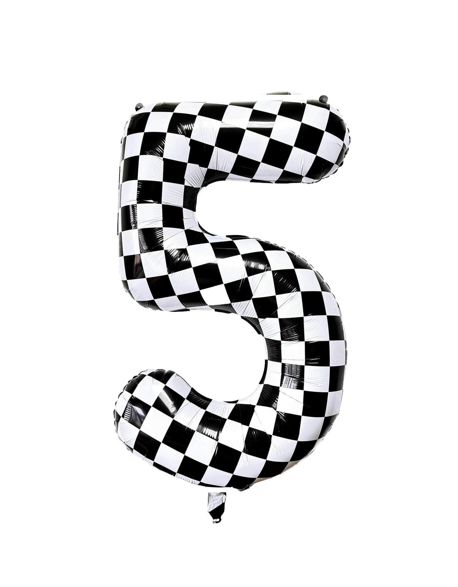 34'' Checkered Numbers 5 Balloon