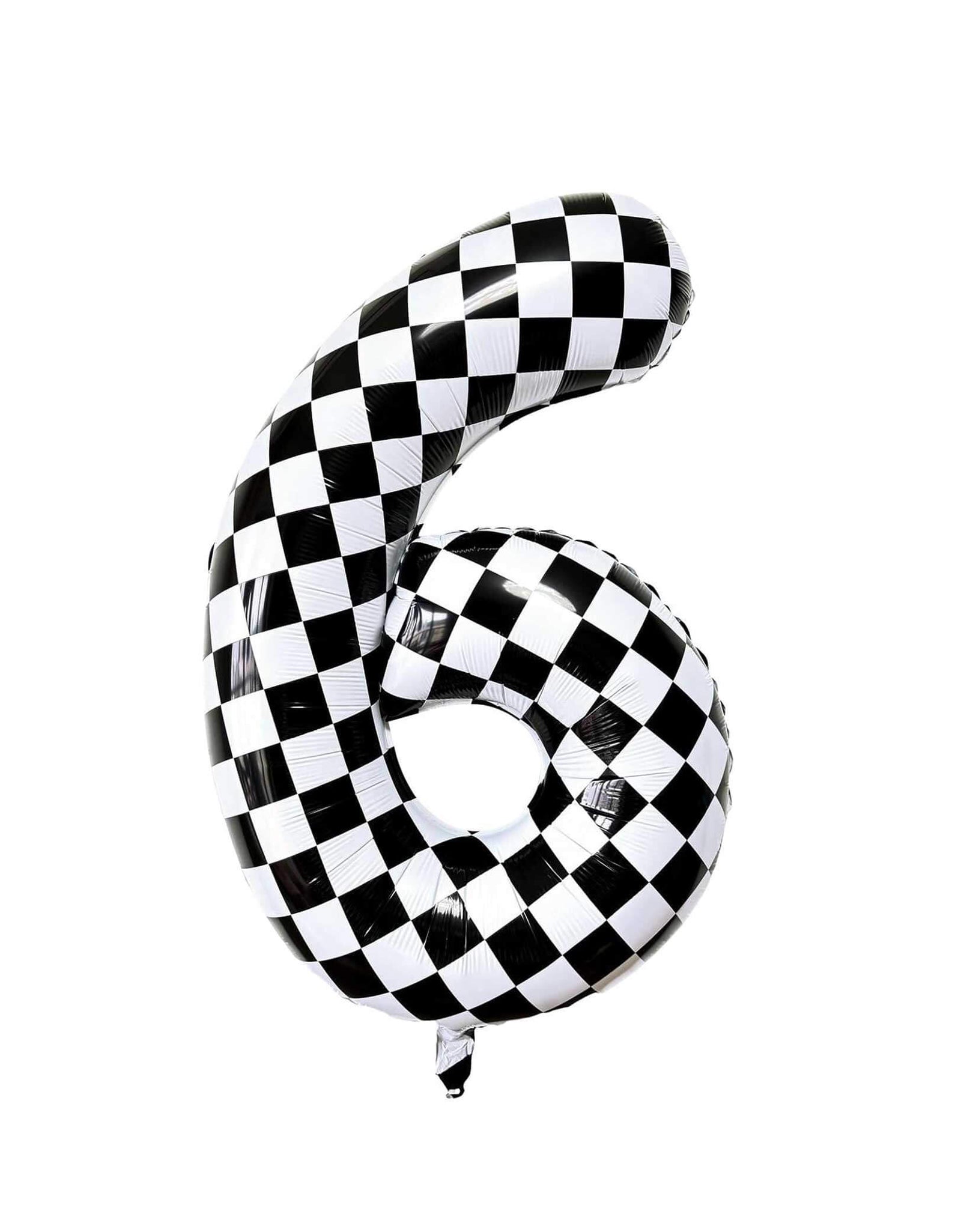 34'' Checkered Numbers 6 Balloon
