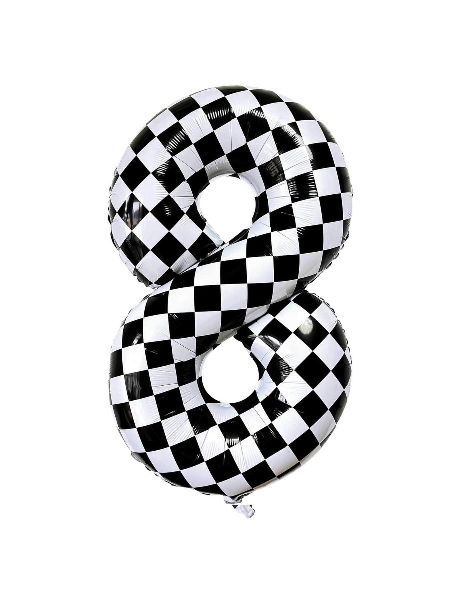 34'' Checkered Numbers 8 Balloon