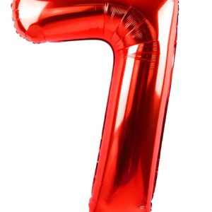 TR-BP2308-7 34'' Red Numbers 7 Balloon