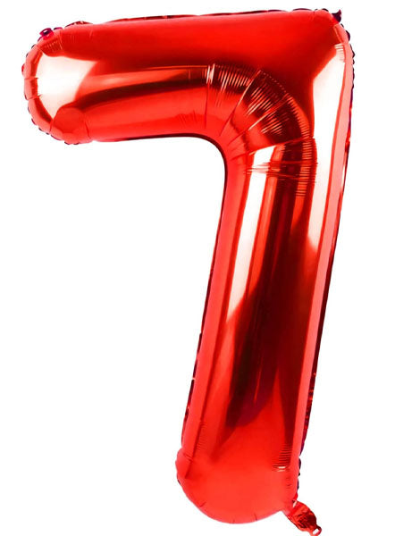 TR-BP2308-7 34'' Red Numbers 7 Balloon