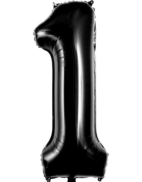 34'' Black Numbers 1 balloon