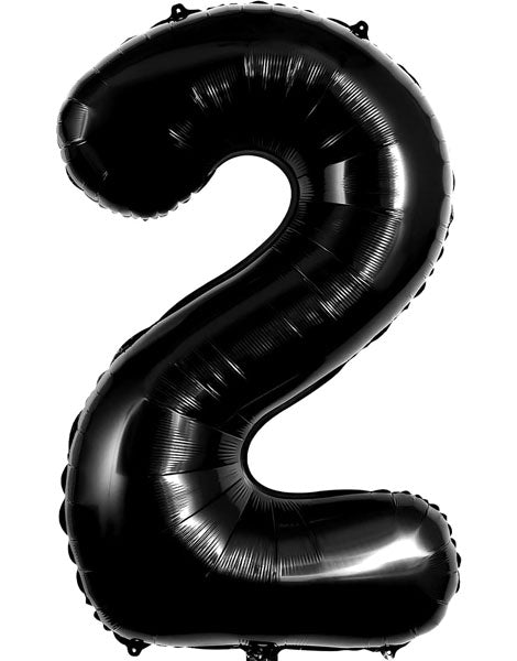 34'' Black Numbers 2 balloon