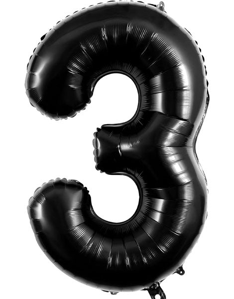 34'' Black Numbers 3 balloon