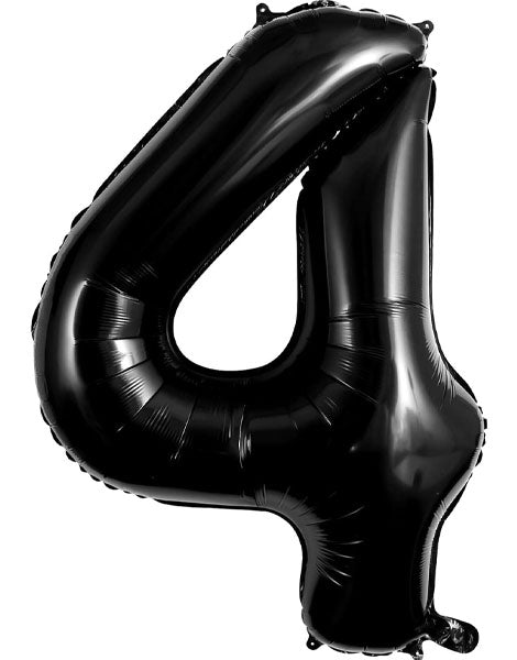 34'' Black Numbers 4 balloon