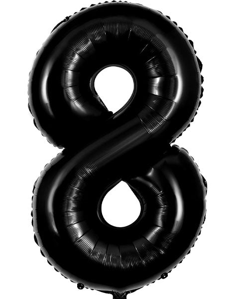 TR-BP2309-8 34'' Black Numbers 8 balloon