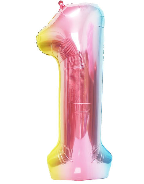 34'' Rainbow Numbers 1 Balloon